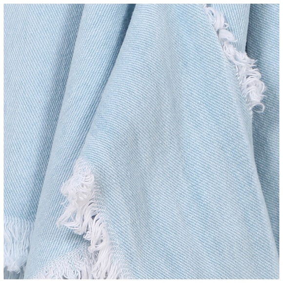 Flared Leg Torn Long Side Ruffle Jeans - Picture 8 of 8